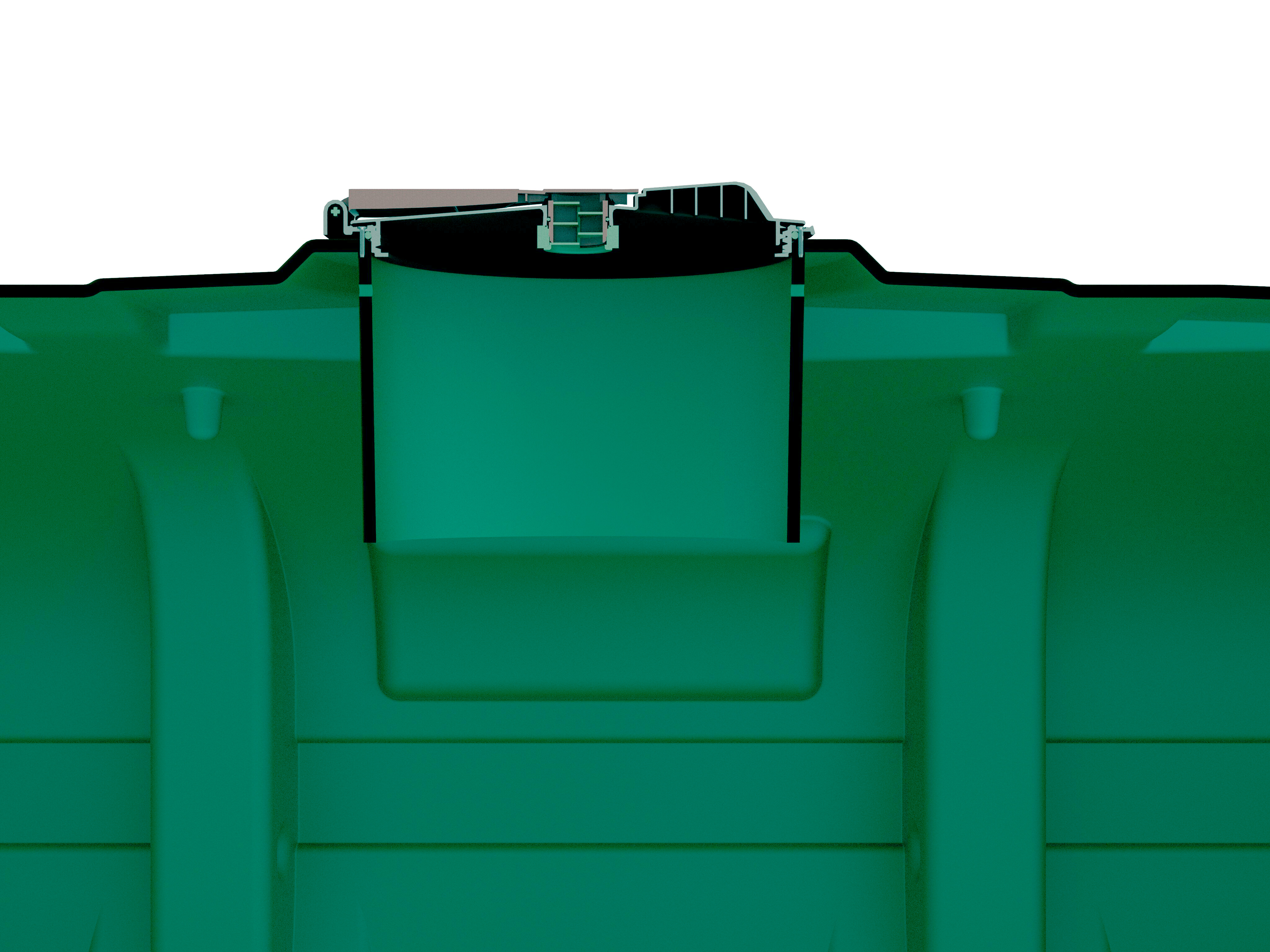 grün, Behälter, Deckel, Scharnier, Abschnitt, Container, Kassette, Verschluss, Grün, Bereich