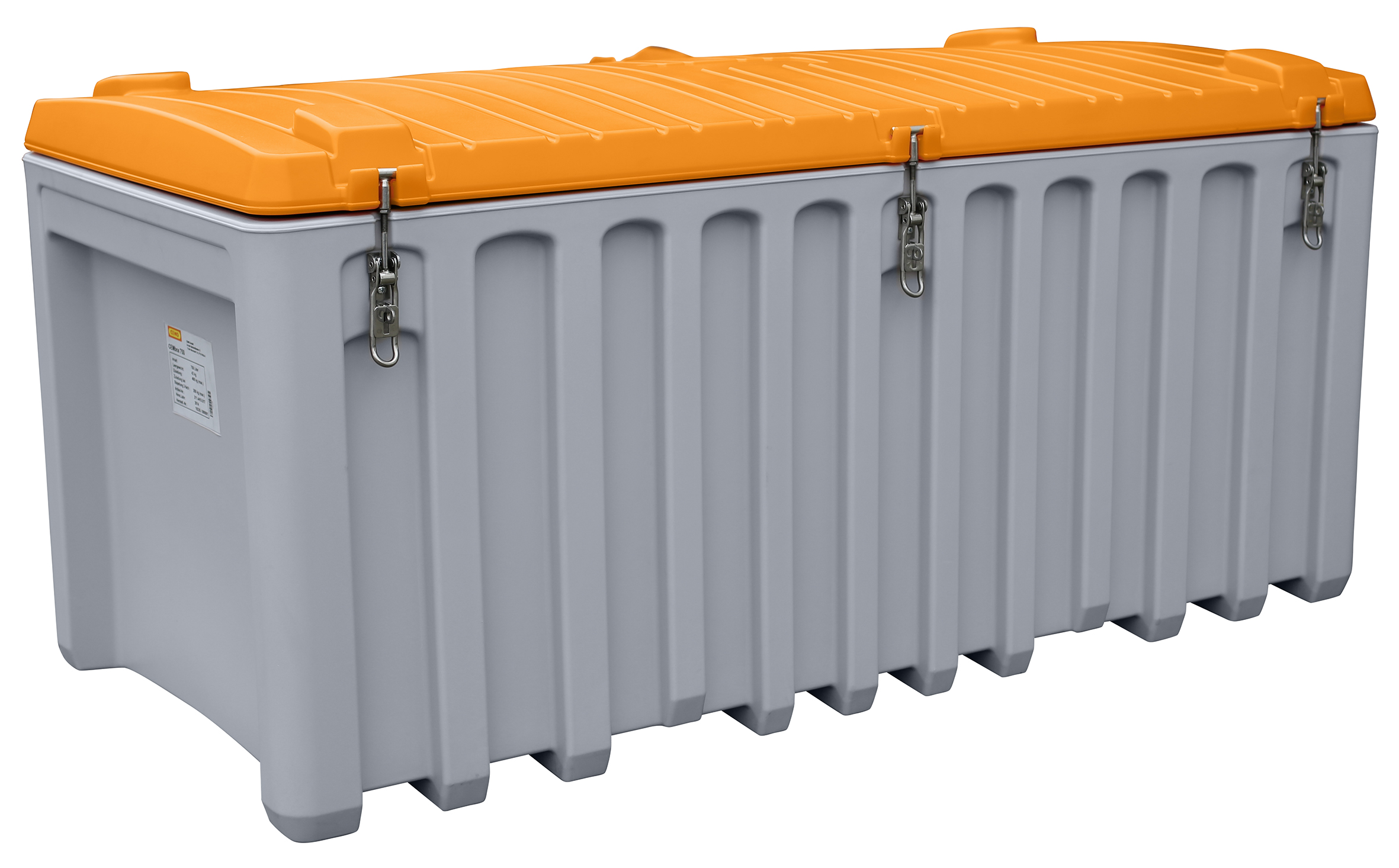 CEMbox_750l_grau-orange_10335 CEMbox 750 Liter mit 3 Exzenterverschlüssen