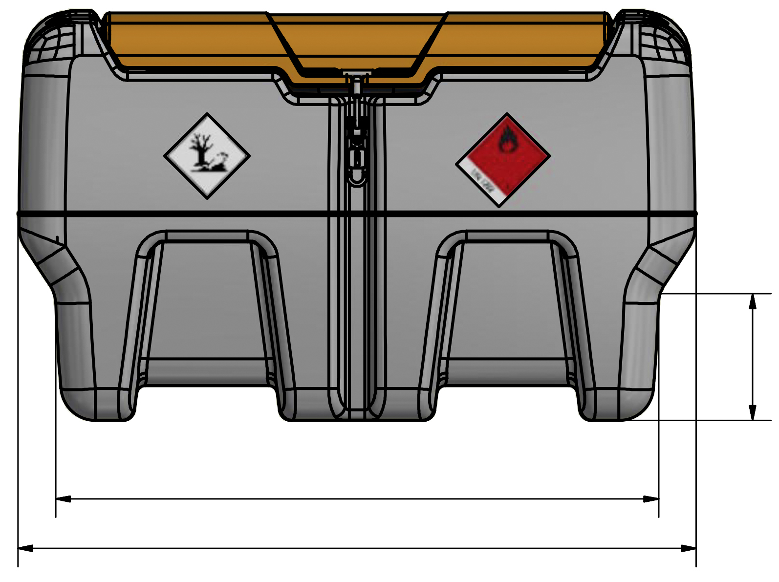 Vermaßung DT-Mobil Easy 440/50 Liter