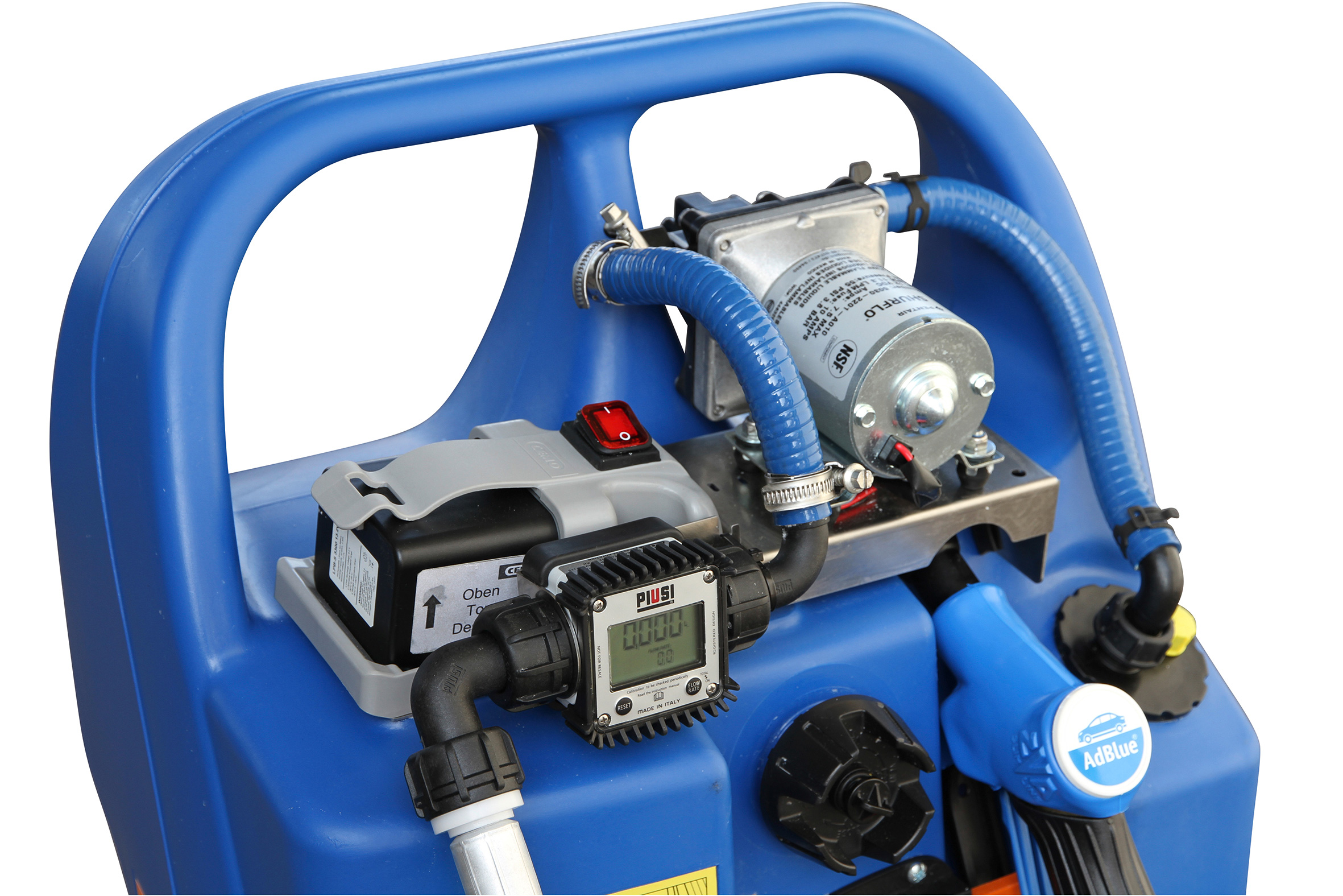 Car PRO Trolley mit 12-V-Elektropumpe inklusive Zähler und Akku