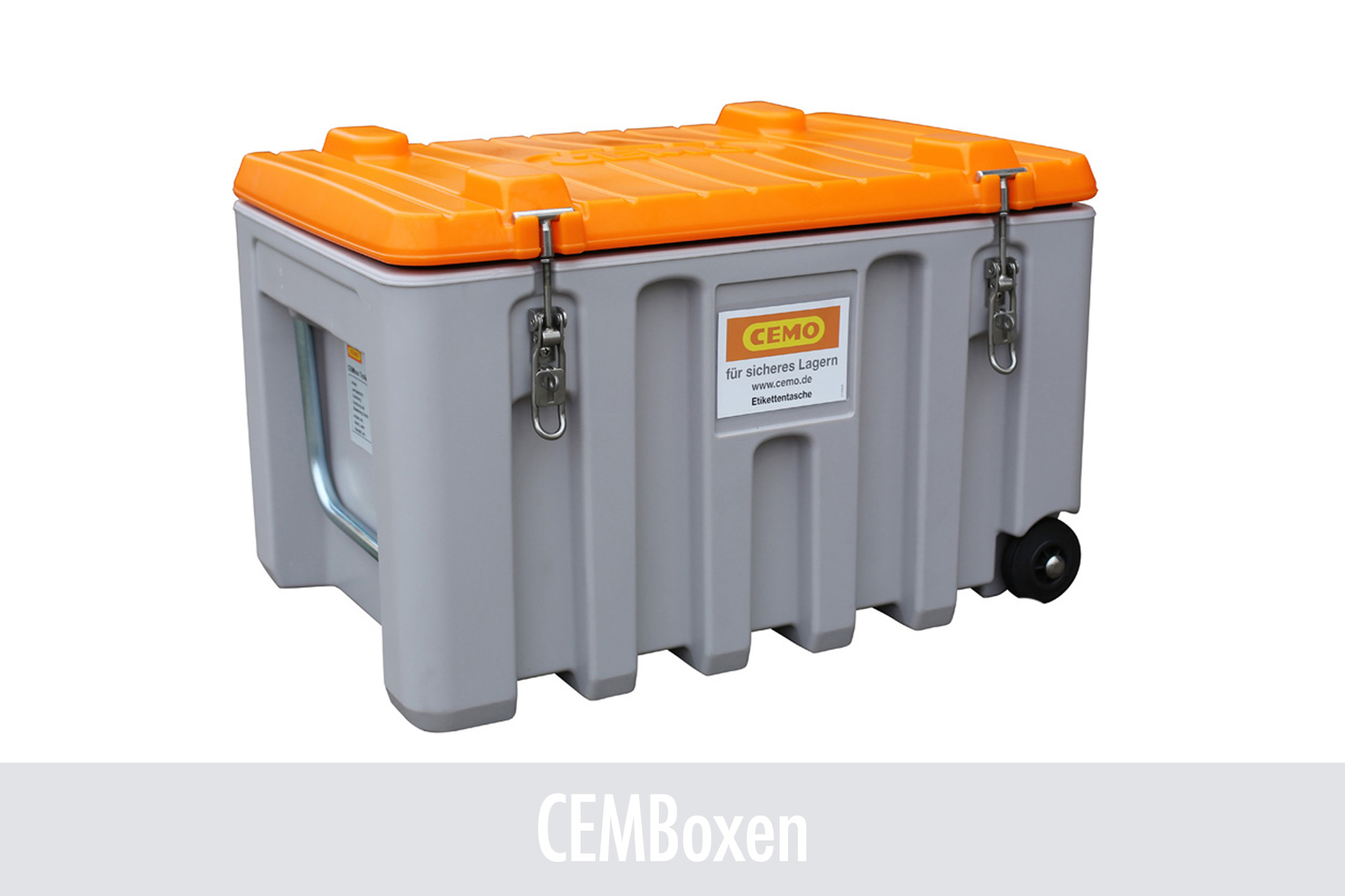 Kühlbox, Tragebox, Kunststoffbox, orange Deckel, Gepäckbox, Kühlbox, Kofferbox, Transportbox, Grau, Orange Deckel
