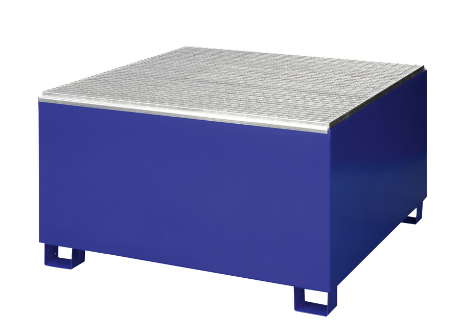 IBC-Auffangwanne-GGS-lackiert_mit-Rost_7392 IBC-Auffangwanne GS1 aus Stahl lackiert