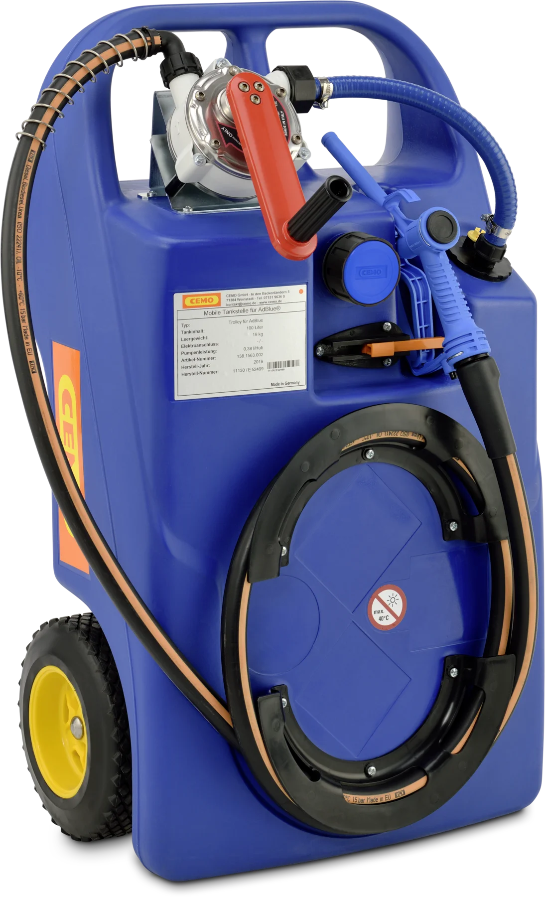 AdBlue®-Trolley für AUS32 mit Kurbelpumpe AdBlue®-Trolley für AUS32 mit Kurbelpumpe