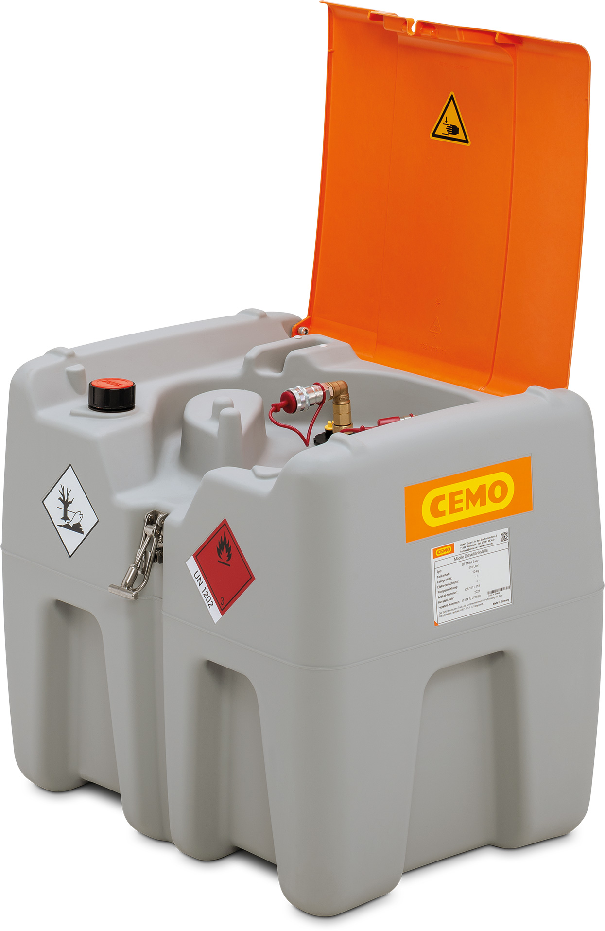 11374_DT_Mobil_Easy_210_k_2021-02 Cemo DT-Mobil Easy 210 Liter Generatortank mit Klappdeckel