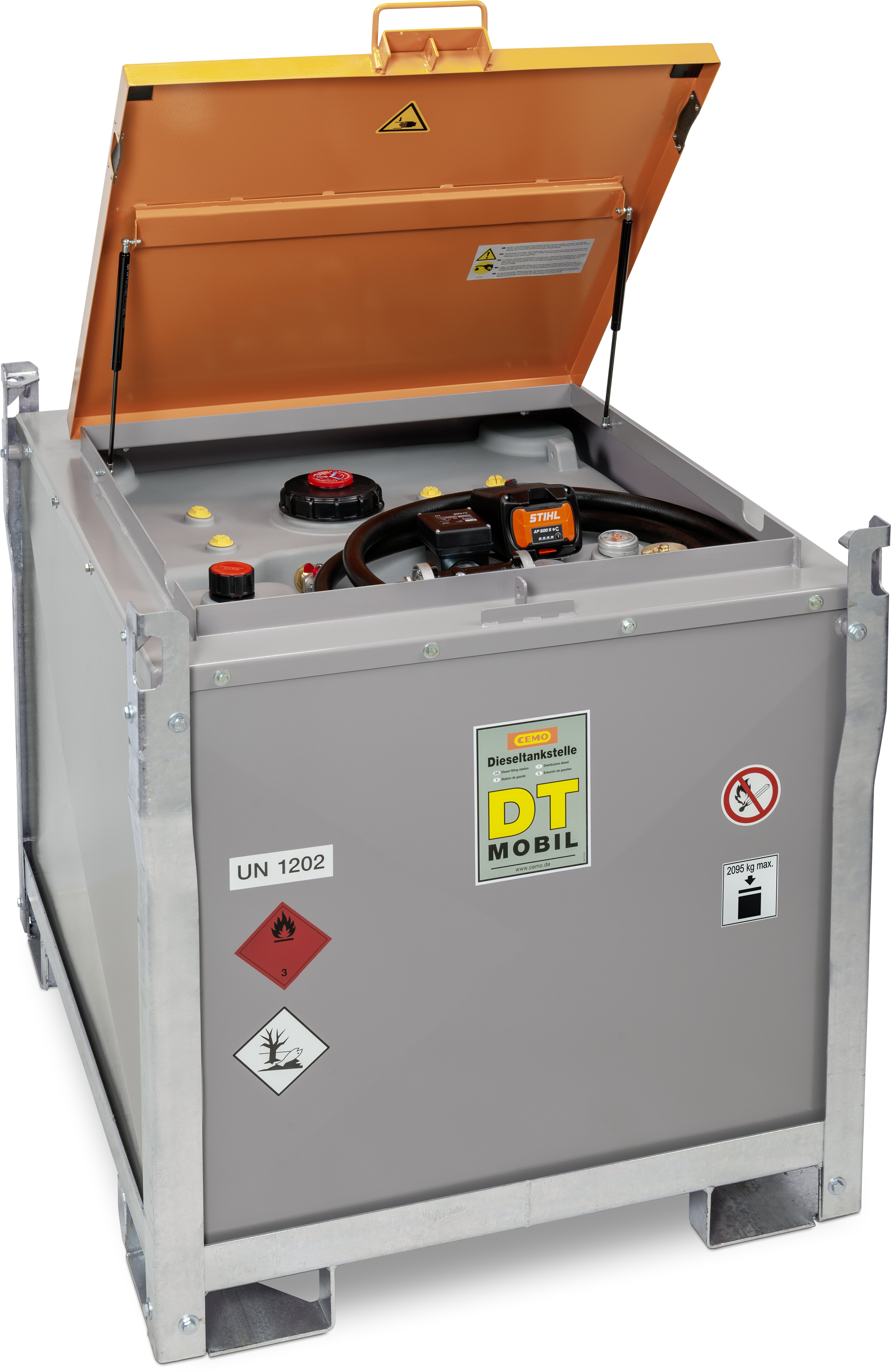 Dieselkraftstofftank, Diesel-Lagerung, Kraftstoffbehälter, DT Mobil, UN 1202