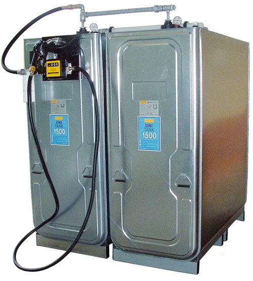 2b4df758d343884c9e0d2ac1ebdd6be9 Beispiel Dieseltankanlage mit UNI-Tank 1500 Liter 2er-Batterie