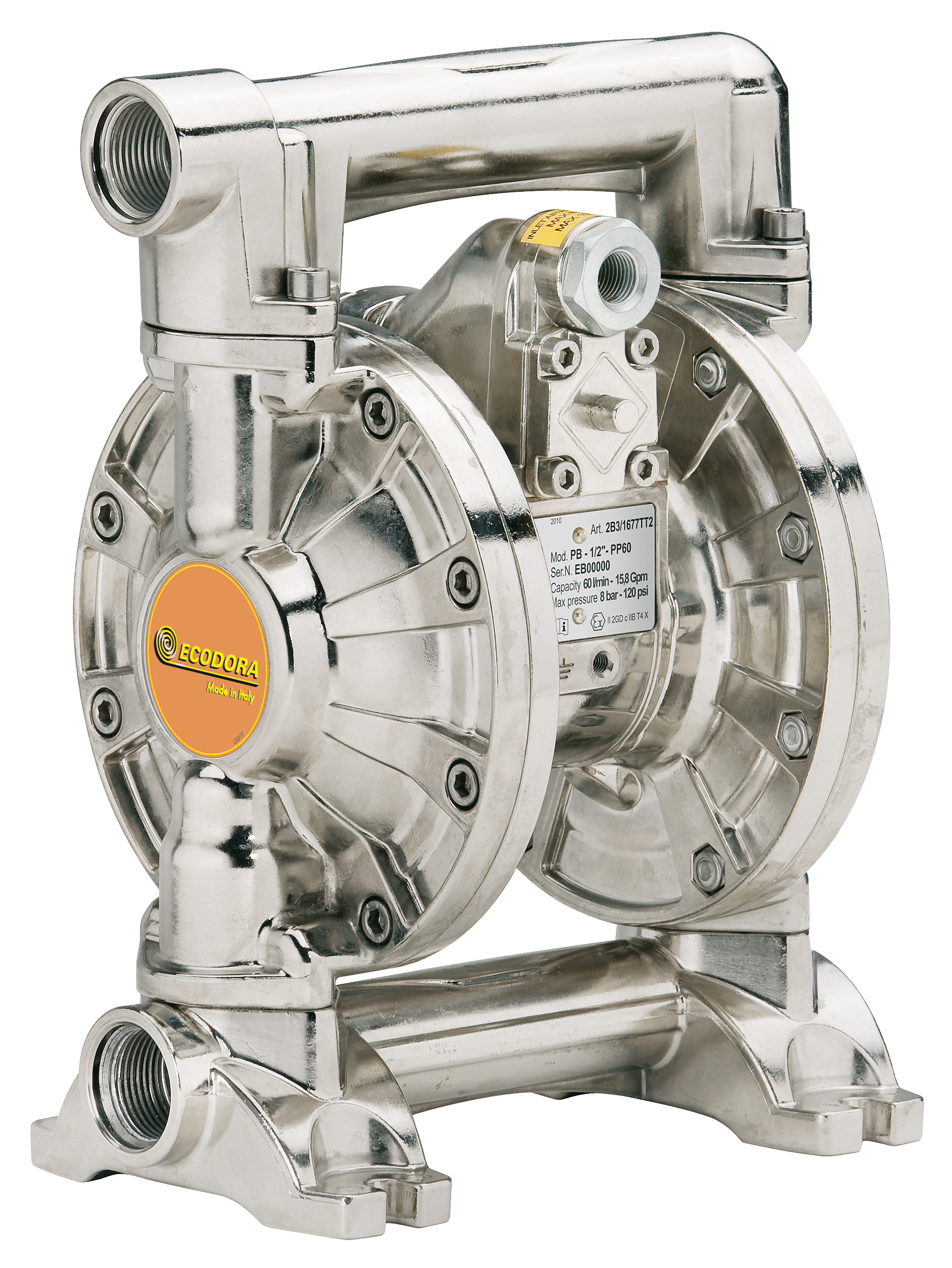 Druckluft-Membranpumpe-max-60-lmin_10176 Druckluft-Membranpumpe mit Aluminiumgehäuse - selbstansaugend