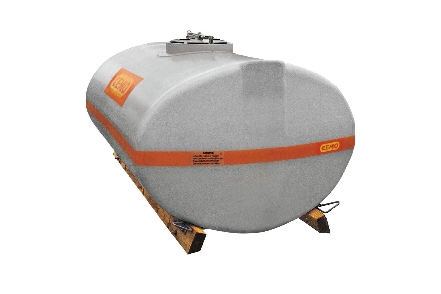 Lagertank, Kraftstofftank, Kunststofftank, Grau-Orange, Befüllstutzen