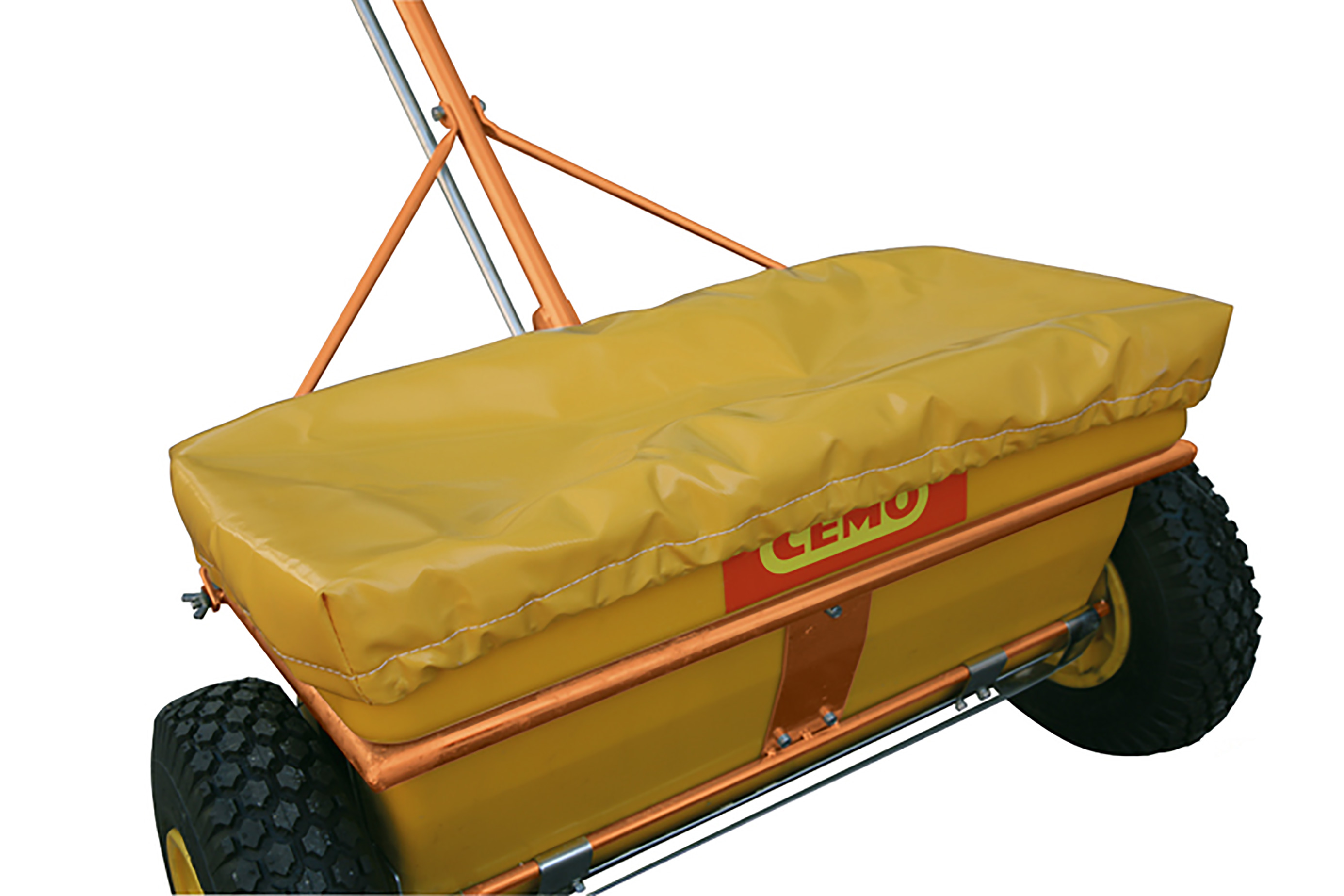Kastenstreuer-KS35-E_Abdeckung_lack-orange_8495 Abdeckung für Kastenstreuer 35-E, Beförderung, Fahrzeug, Kombi, Wagen am Strand, Rad