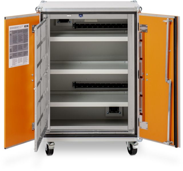 Akku-Ladeschrank 8/10 Basic 400 Volt mit lockEX2.0 und Rollen Kabinett, Mobiliar