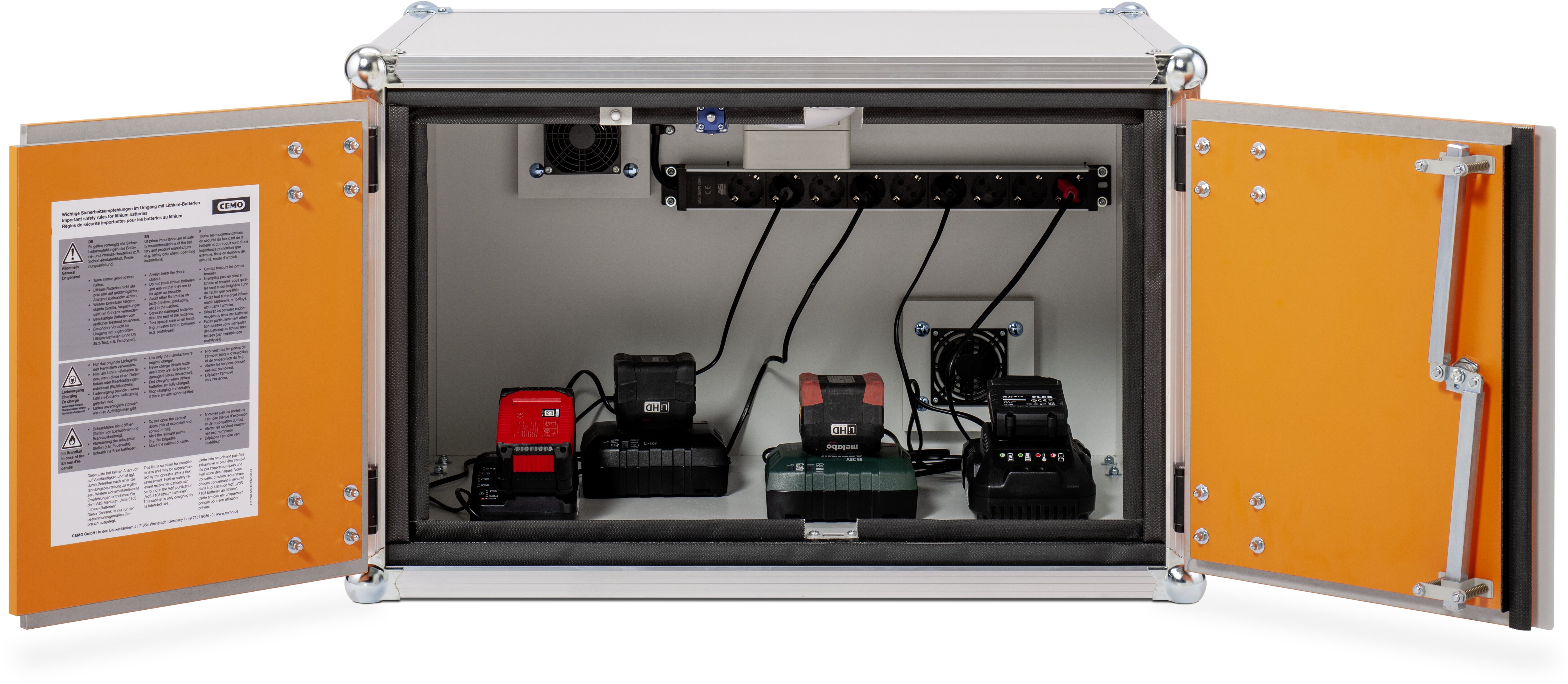 Beispiel Akku-Ladeschrank 8/5 offen ohne Füsse
