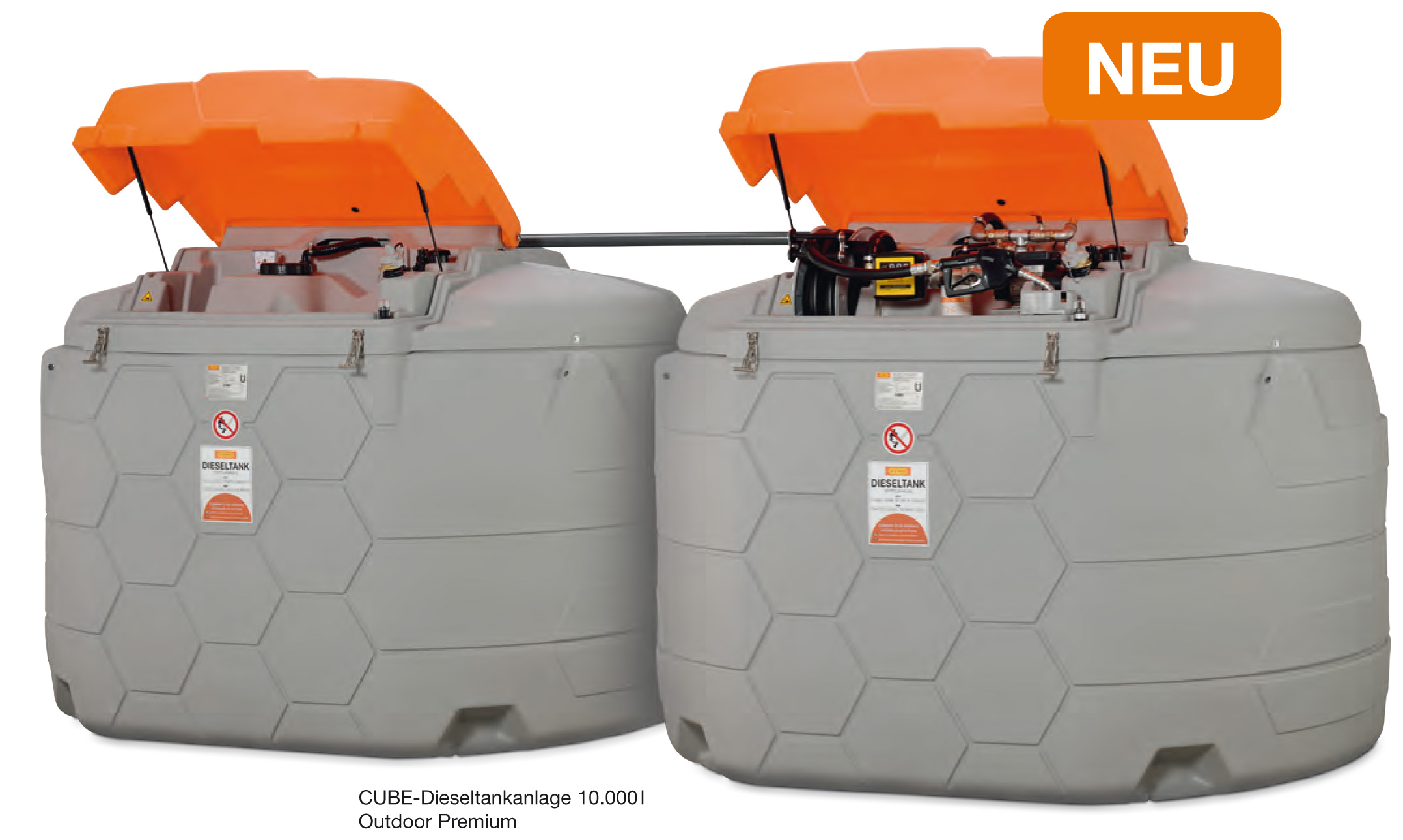 Cemo CUBE-Dieseltankanlage 10.000 Liter Outdoor Premium