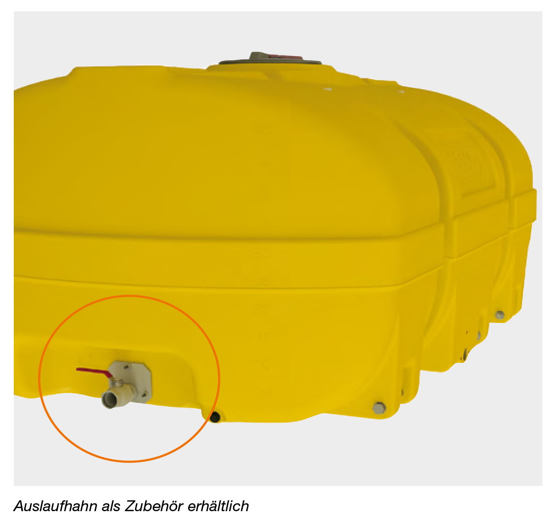PE-Fass 5000 Liter kofferförmig mit Klappdeckel ø 380