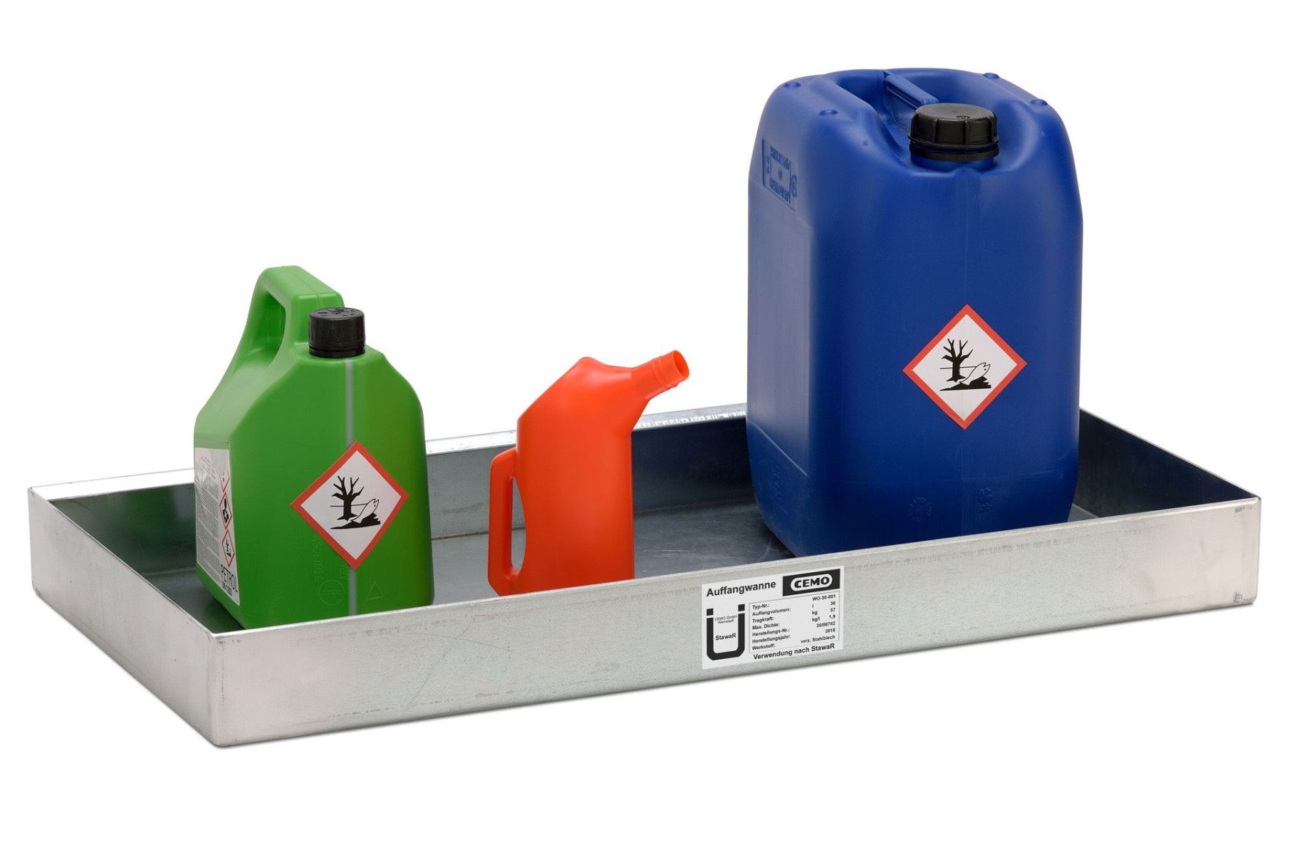 Bodenauffangwanne aus Stahl für Kleingebinde