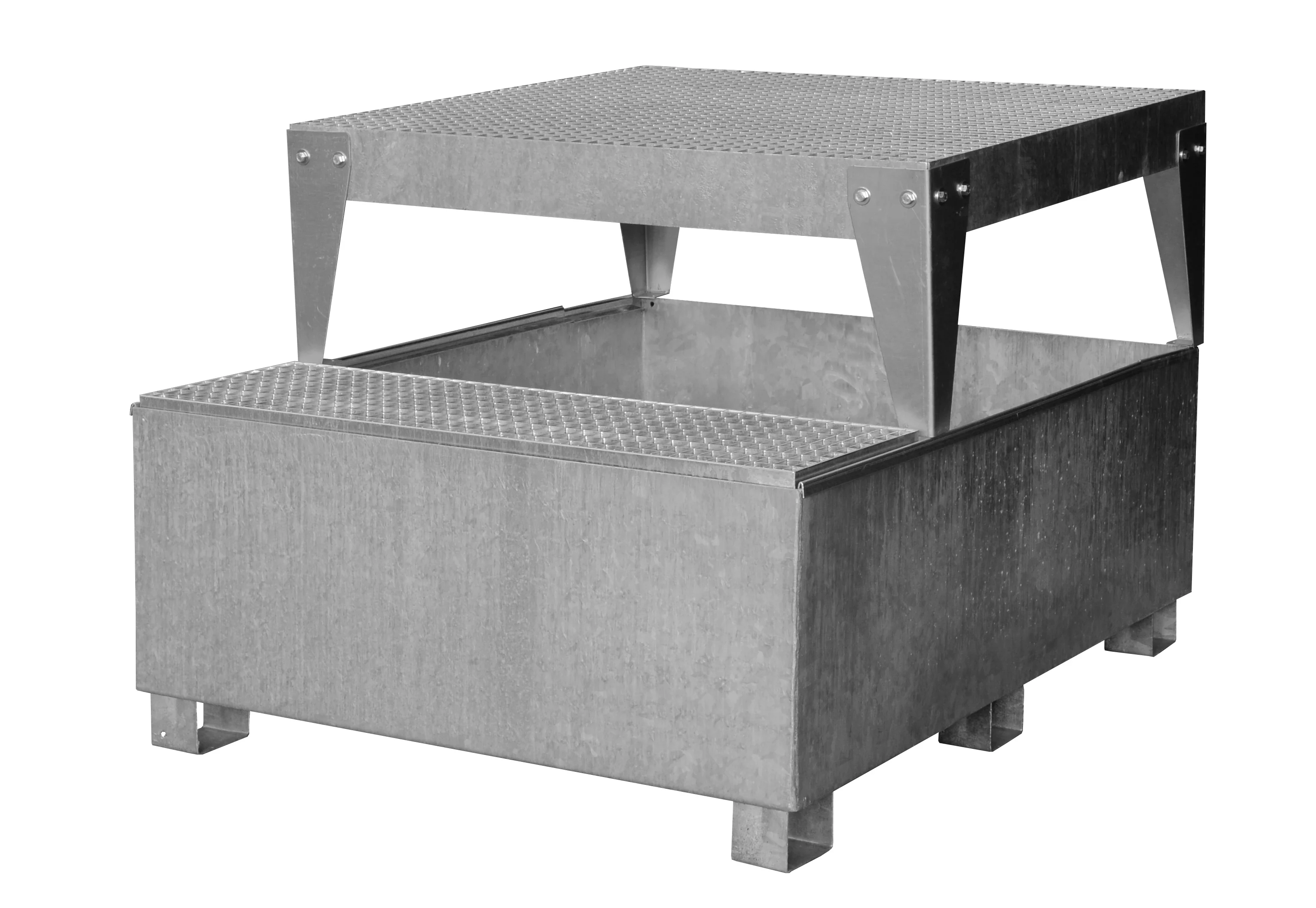 IBC-Auffangwanne Stahl GS1a AB1 mit Abfüllbock|Abfüllfläche