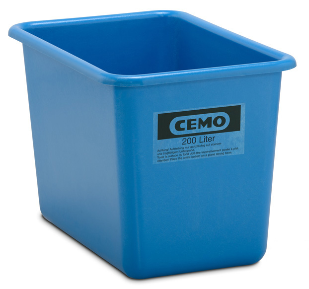 Rechteckbehälter aus GFK 200 Liter hoch blau