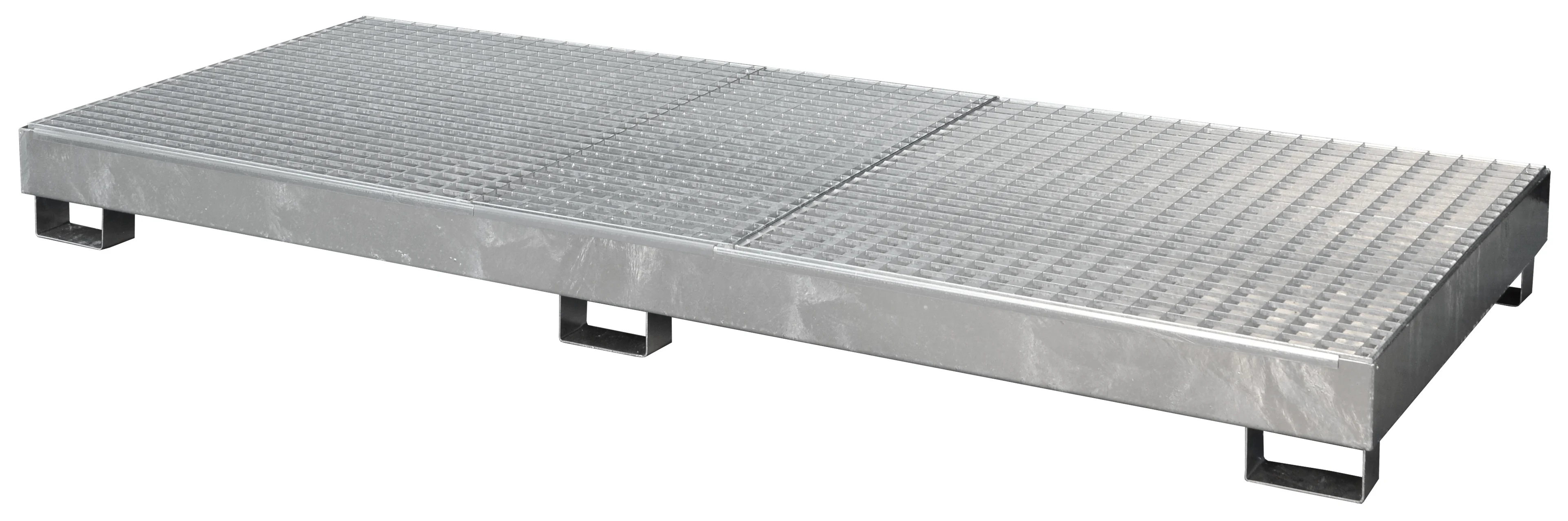 Auffangwanne aus Stahl Typ SW10 mit herausnehmbarem Gitterrost