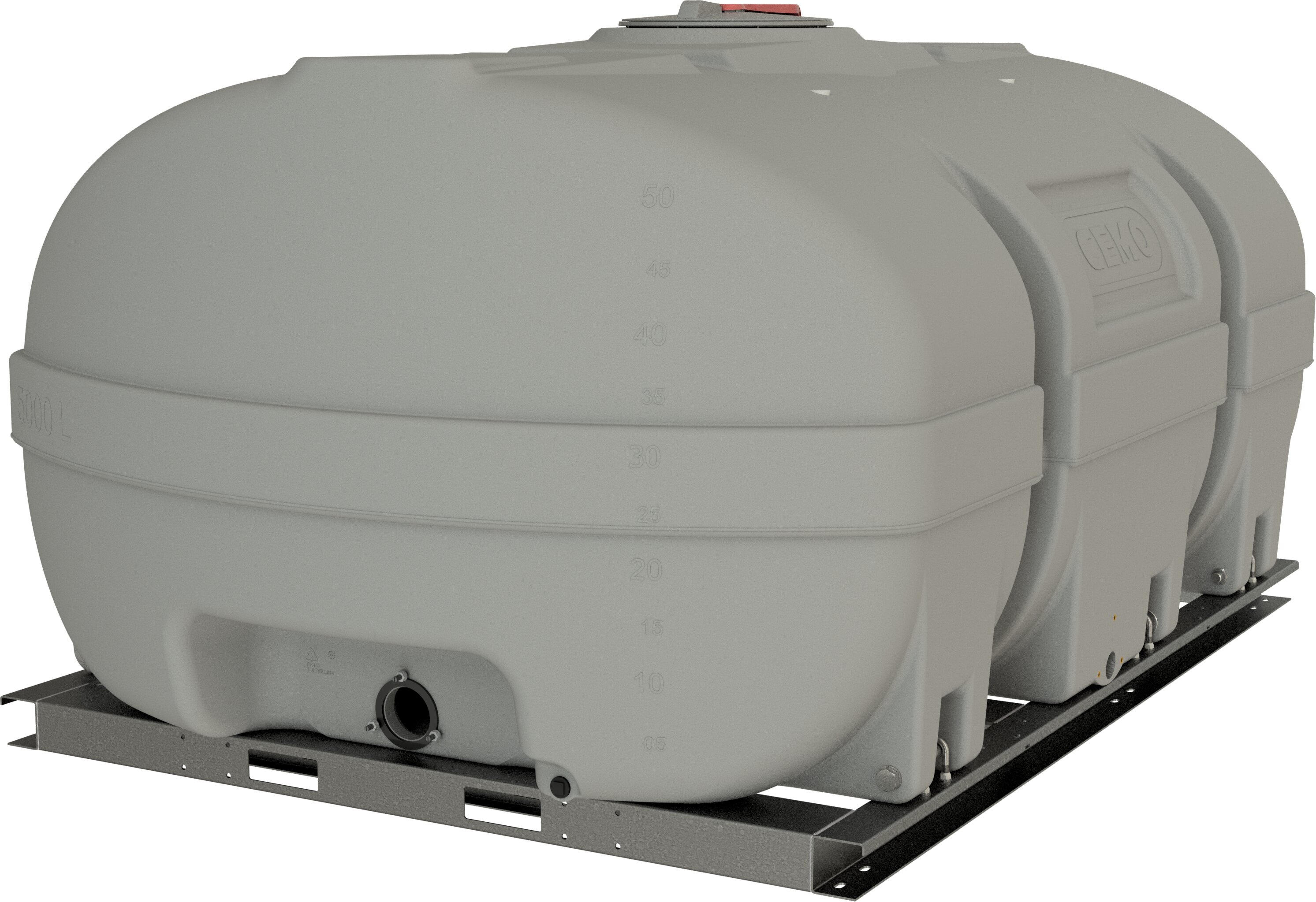 Tanker, Wassertank, 50L-Tank, Gelenkflasche, Plattformmontage