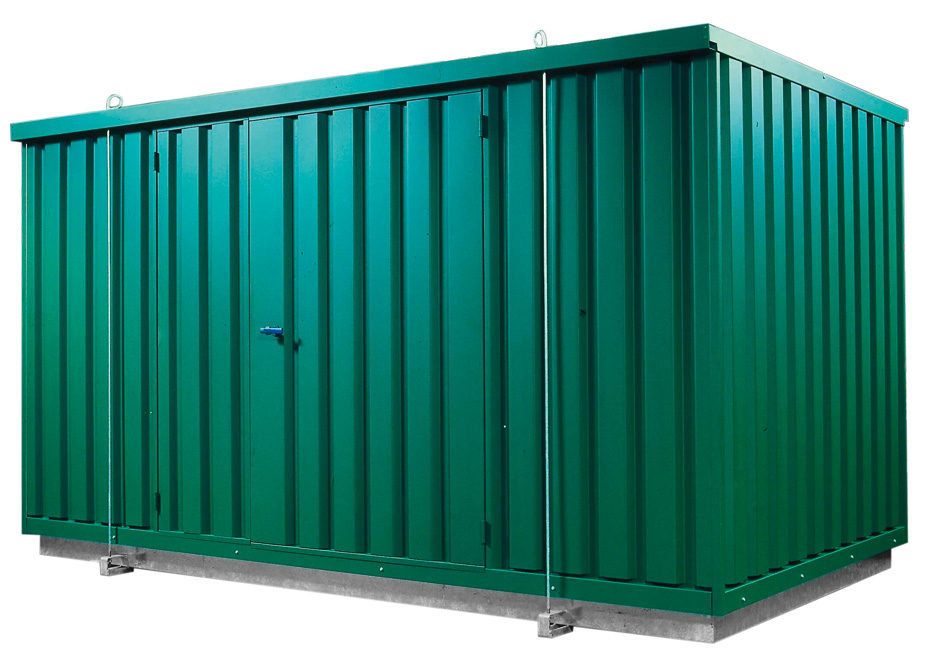Sicherheitsraumcontainer-SRC-4-1-W_lackiert-gruen5723561737eda Beispiel Sicherheitsraumcontainer verzinkt und lackiert – mit natürlicher Belüftung, Versandbehälter