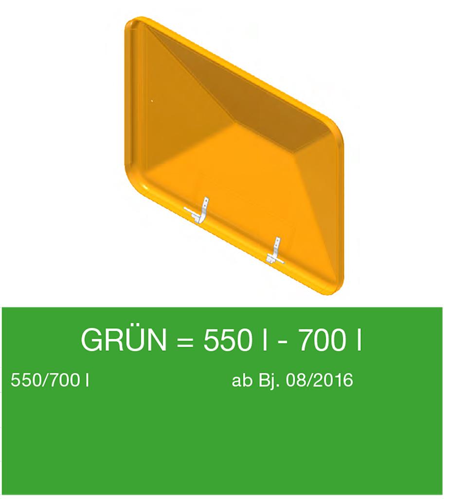 Scharnierbügel Set passend für Deckel Streugutbehälter 550 und 700 Liter