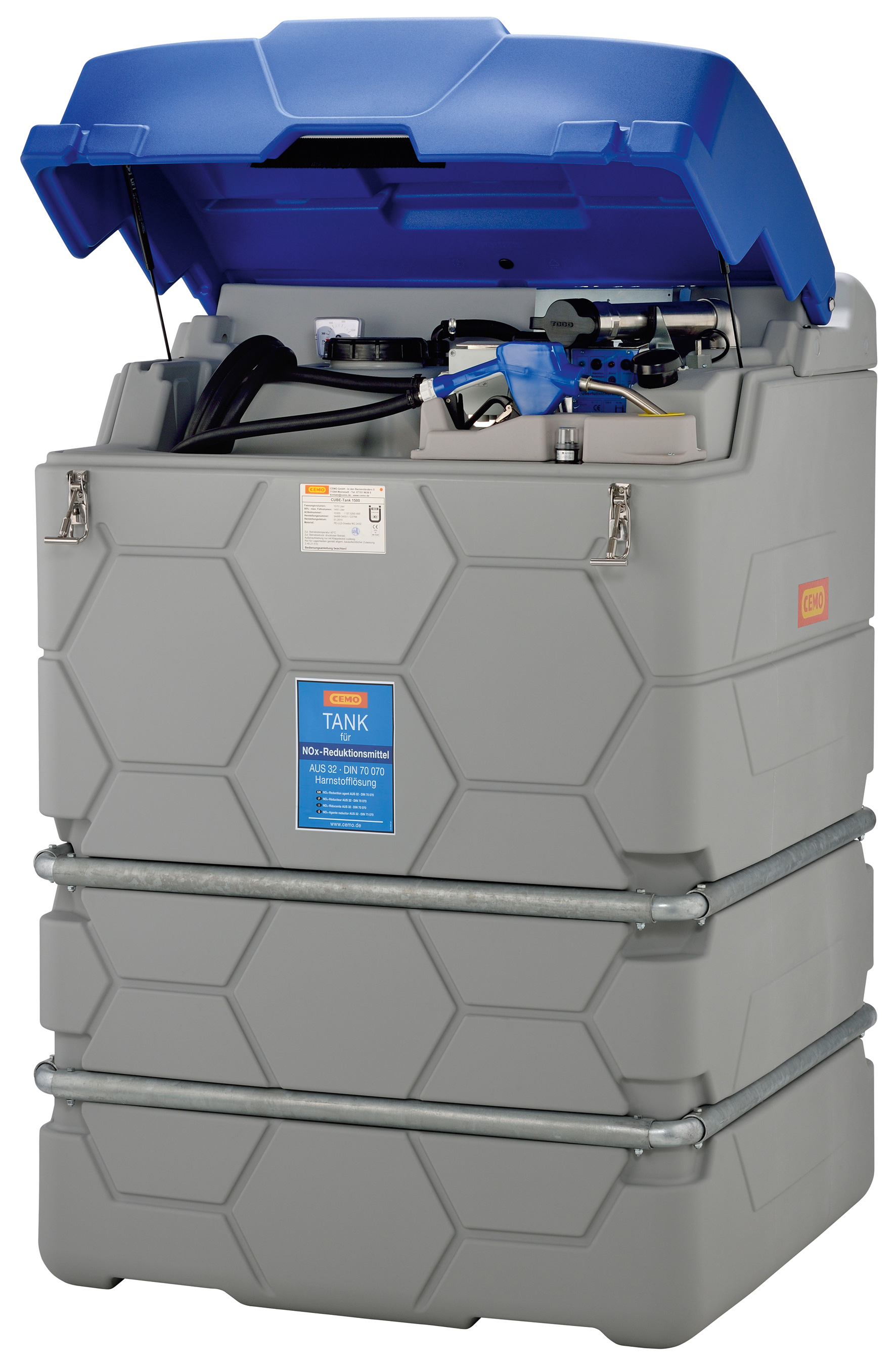 Cemo Outdoor Basic AdBlue®-CUBE-Tank 1500 Liter mit Klappdeckel