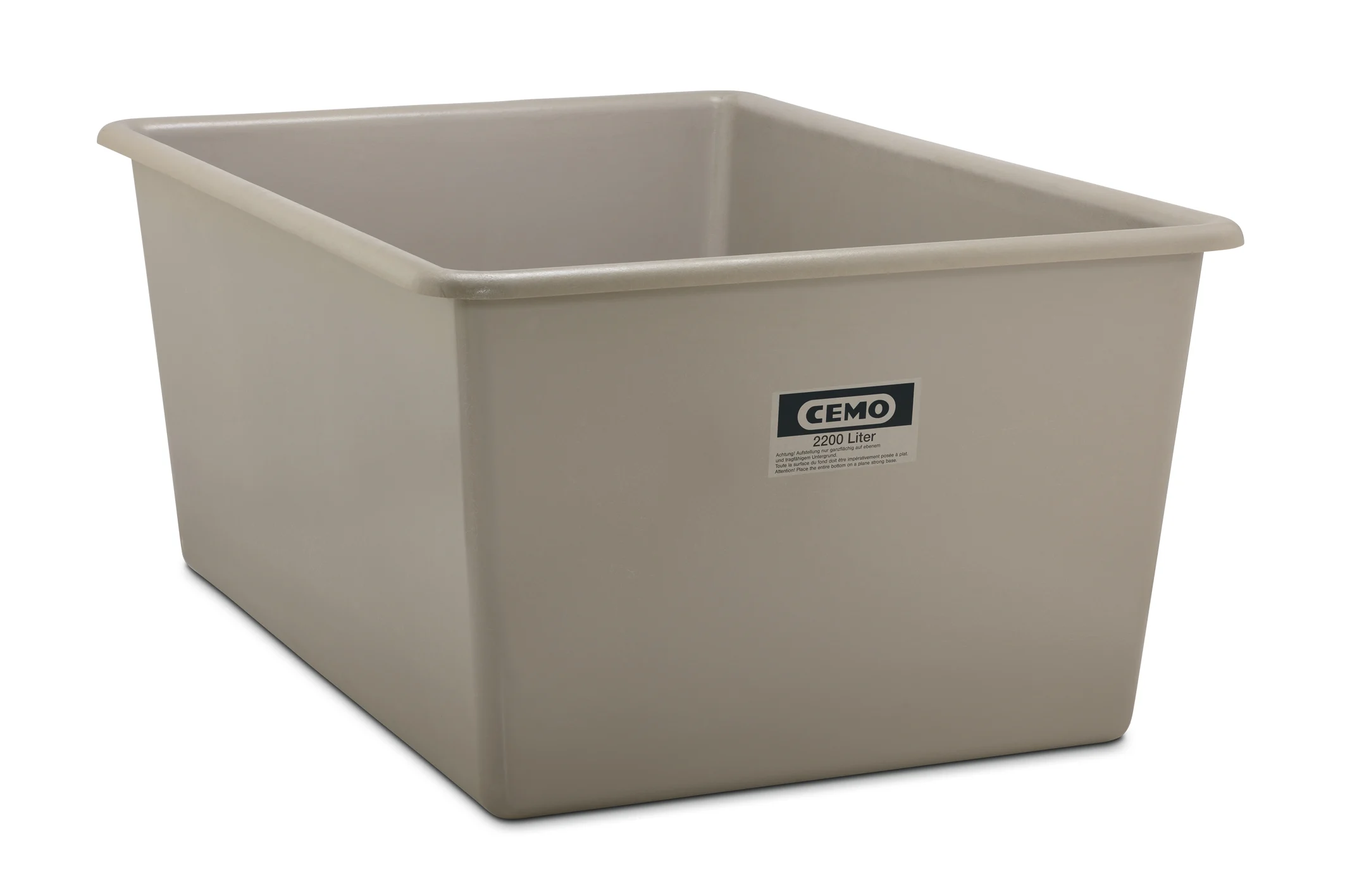 Rechteckbehälter 2200 Liter grau